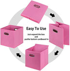 Black Foldable Storage Cubes Bins, Fabric Storage Box Cubes Organizer Baskets - Image 6
