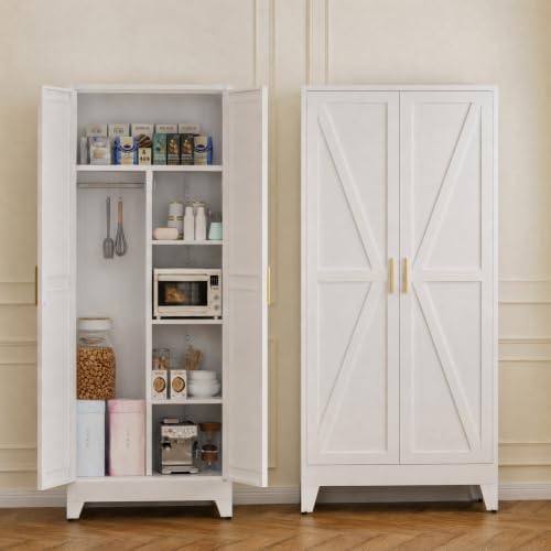 71" Metal Storage Cabinet, Tall Utility Closet Cabinet - Image 4