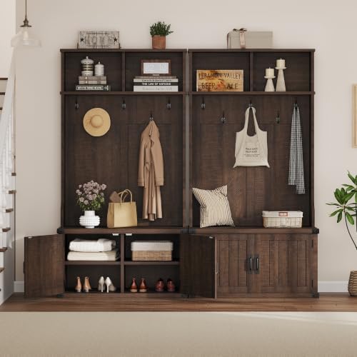 Takywep Extra Large 40" Entryway Hall Tree - Image 6