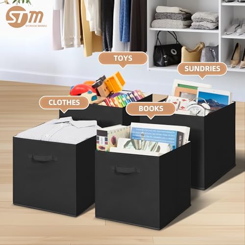 STORAGE MANIAC Storage Cubes, 13 Inch 6 Pack Collapsible Fabric Shelf Bins - Image 2
