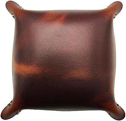 Leather Valet Tray Entryway Catchcall Tray Nightstand Organizer Storage - Image 3