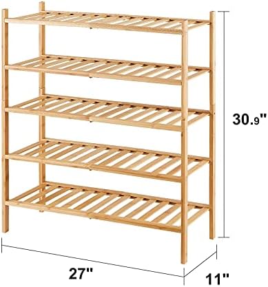 viewcare 5-Tier Bamboo Shoe Rack - Image 3