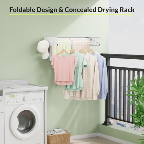 Collapsible Laundry Drying Rack Wall Mounted - Image 3