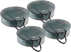 VENO 4 Pack Summer Wreath Storage Container, 24 Inch Clear Wreath Bag, by Veno