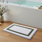 Color&Geometry Mini White Bathroom Rugs 24x16, Extra Soft Absorbent Microfiber - Image 5