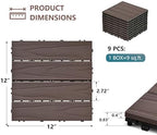 Skypatio Interlocking Deck Tiles 9 PCS, Poolside & Garden - Image 2