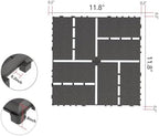 44 Pack Interlocking Deck Tiles, 12x12 Inch Modern Plastic Outdoor Flooring - Image 3