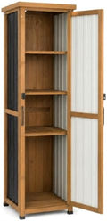 Ketive Tall Narrow Outdoor Storage Cabinet, 3 Adjustable Shelves by Ketive