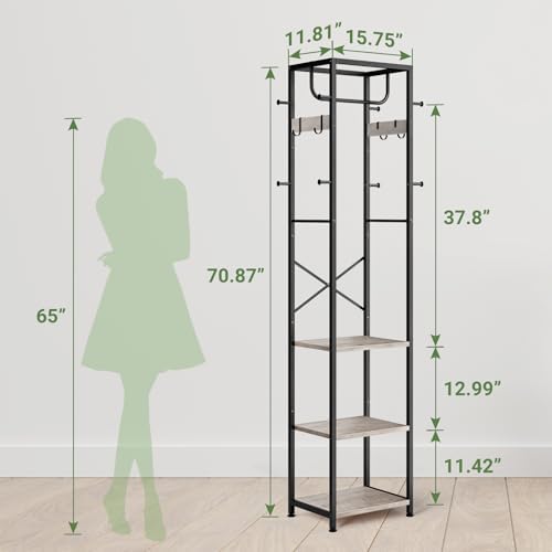 Coat Rack Freestanding, Hall Tree - Image 3