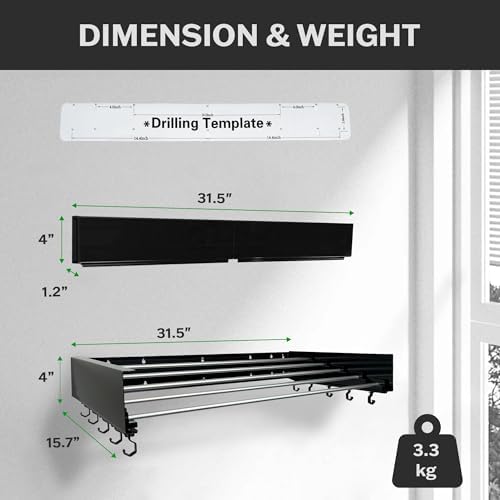 Foldable Wall Mounted Drying Rack - Image 2