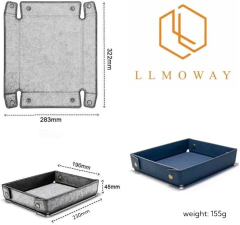 PU Leather Organization Trays for Home Nightstand Office Desk Storage, - Image 2