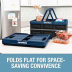 CleverMade Collapsible Shopping Basket, 32L Storage Crate, 1 Pack - Image 4