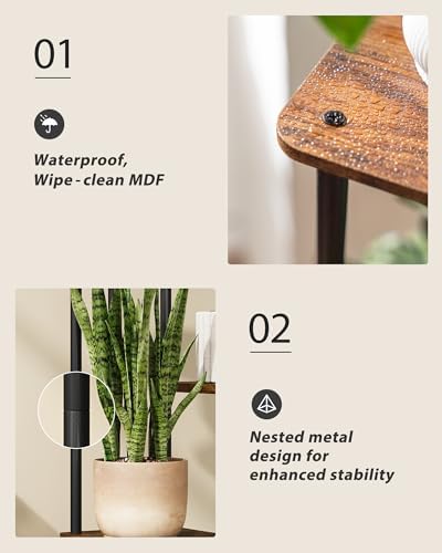GENTINGBRO Corner Plant Stand Indoor Tall Plant Stand - Image 5