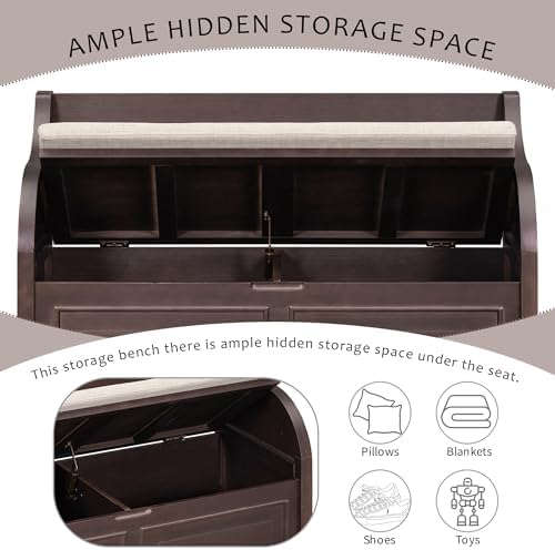 Knocbel Rustic Entry Storage Bench - Image 6