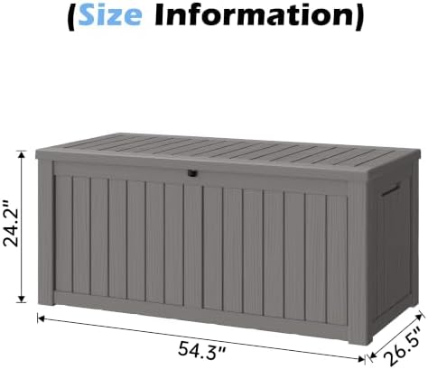 Outdoor Storage Box Waterproof, 155 Gallon Deck Box - Image 2