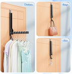 4 Pack Over The Door Hanger Folding Clothes Drying Rack, Folding Hanging Coat - Image 6