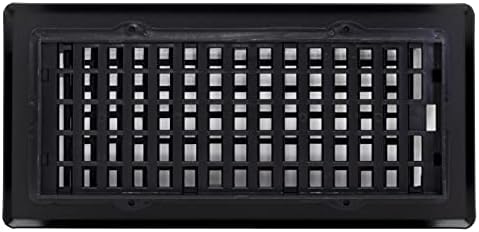 Decor Grates PL408-BLK Plastic Floor Register, 4x8 Inches - Image 2