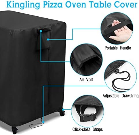 Kingling Outdoor Pizza Oven Table Cover Waterproof 36''L x 32''W x 31''H - Image 4