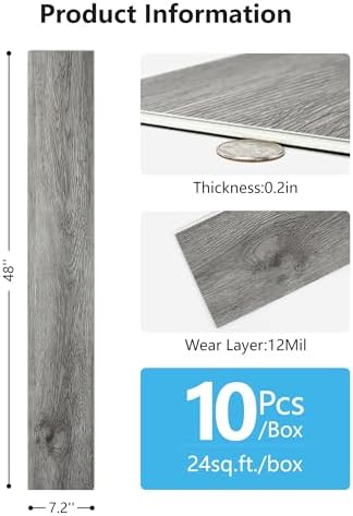 Art3d 10-Pack SPC Click-Lock Floor Tiles - Image 4