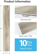 Art3d 10-Pack SPC Click-Lock Floor Tiles, Warm Brown - Image 4
