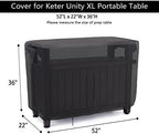 Patio Prep Table Cover for 52 Inch Keter Unity XL Portable Outdoor Table - Image 2