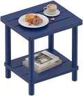 Outdoor Side Table with 2-Tier, Bamboo Small Patio Adirondack Tables by LEJANEOYE