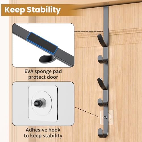 Kaiferty Over the Door Hooks, Metal Door Hooks - Image 5