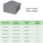 12" x 12" Interlocking Deck Tiles, All-Weather Plastic Outdoor Flooring - Image 5