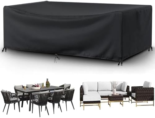 Patio Furniture Covers Outdoor Table Cover Waterproof Rectangular Patio Dining by Ziewee