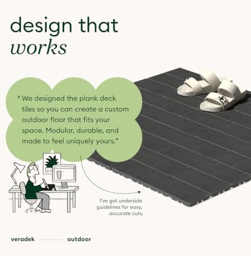 Veradek Outdoor Flooring Series Deck Tiles | Durable Interlocking Deck Tiles - Image 3