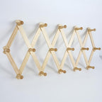 AMAPON Accordion Wall Hanger Expandable Coat Hat Rack 16 Peg Hook Mug Cap - Image 2