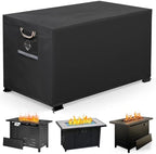 QH.HOME Fire Pit Cover Rectangular 42", 600D Heavy Duty 100% Waterproof by QHHOME