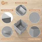 STORAGE MANIAC Storage Cubes, 13 Inch 4 Pack Collapsible Fabric Shelf Bins - Image 3