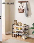SONGMICS Shoe Rack, 3-Tier Shoe Organizer, Metal Storage Shelf - Image 2