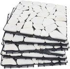 DIY Stone Tile Deck Tile, Durable Patio Garden Interlocking Decking12 6PCS by Unknown