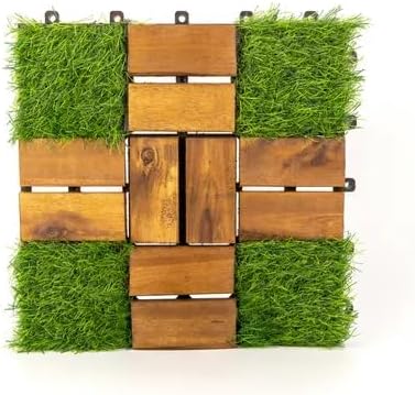 10 Pack Interlocking Deck Tiles, Weather Resistant Outdoor Flooring - Image 7