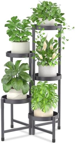 iDavosic.ly Plant Stand Indoor Outdoor, 5 Tier Metal Corner Shelf by iDavosicly