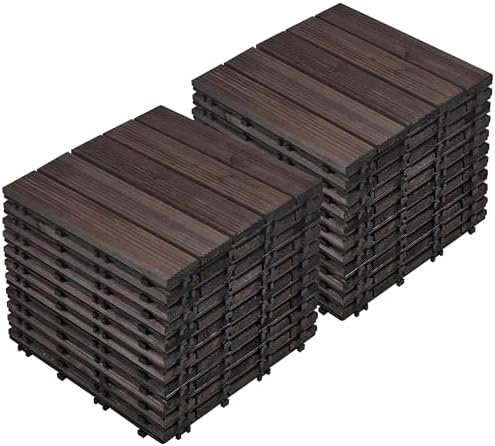 Yaheetech 22PCS Interlocking Deck Tiles Outdoor Patio Floor by Yaheetech