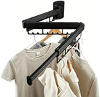 Foldable Wall Mounted Laundry Drying Rack, 3 Fold Retractable Clothes Drying by Unknown
