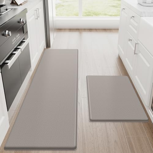 StepRite Kitchen Mats for Floor, 2-Piece Anti-Fatigue Kitchen Rugs by Bringcushiontoyourlife