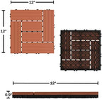 Deck Tiles - 24-Pack Wood Plastic Composite Interlocking Patio Tiles - Outdoor - Image 7