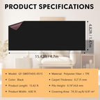 Grefinity Marine Carpet, 5 FT x 15 FT Black Indoor Outdoor Carpet - Image 2