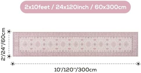 2x10 Runner Rug Washable Non Slip Boho Floor Mat - Image 2