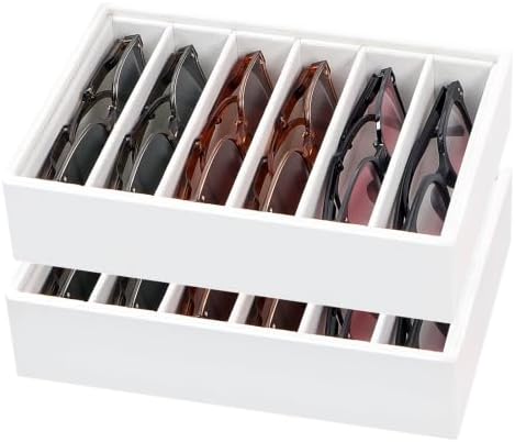 Velvet Sunglass Organizer Tray, Stackable Glasses Case by Unknown
