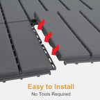 VINGLI Interlocking Deck Tiles, Anti-Slip Plastic Tiles - Image 4