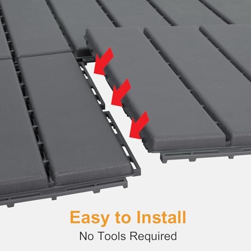 VINGLI Interlocking Deck Tiles, Anti-Slip Plastic Tiles - Image 4