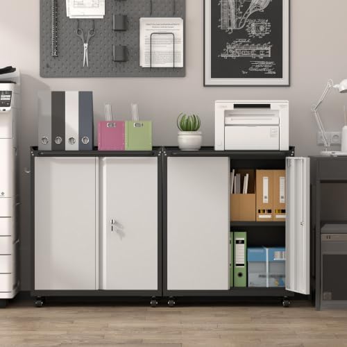32''H Metal Garage Storage Cabinet - Image 2