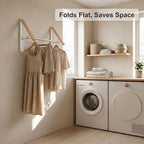 RFOUO Foldable Wall Mounted Clothes Drying Rack, 2 Picks - Image 2
