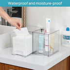 Vtopmart Clear Stackable Storage Drawers, 2 Pack Tall Plastic Organizers - Image 5