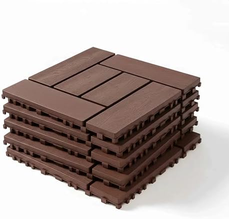 Interlocking Deck Tiles, Outdoor Patio Flooring, 44 Pack All Weather Waterproof by YumiMuasy